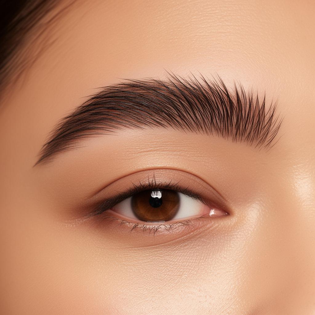 Perfectly sculpted laminated brows